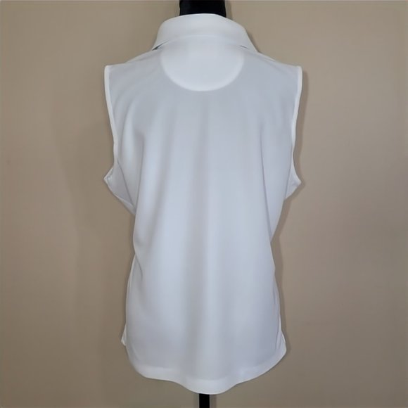 EP Pro Tour Tech Sleeveless White Golf Shirt - L - Picture 3 of 4
